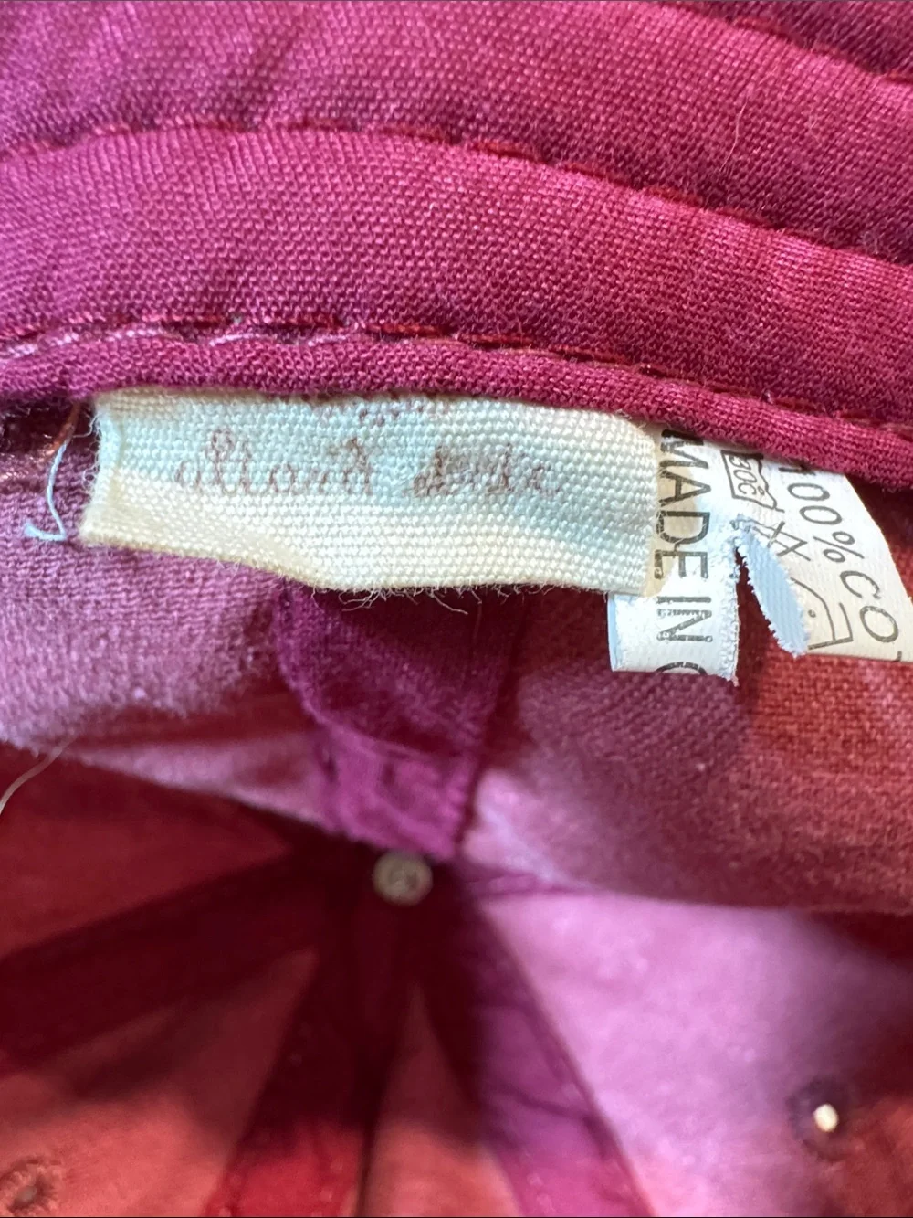 Altar’d State “Just a small town girl” burgundy cotton ball cap. OS.